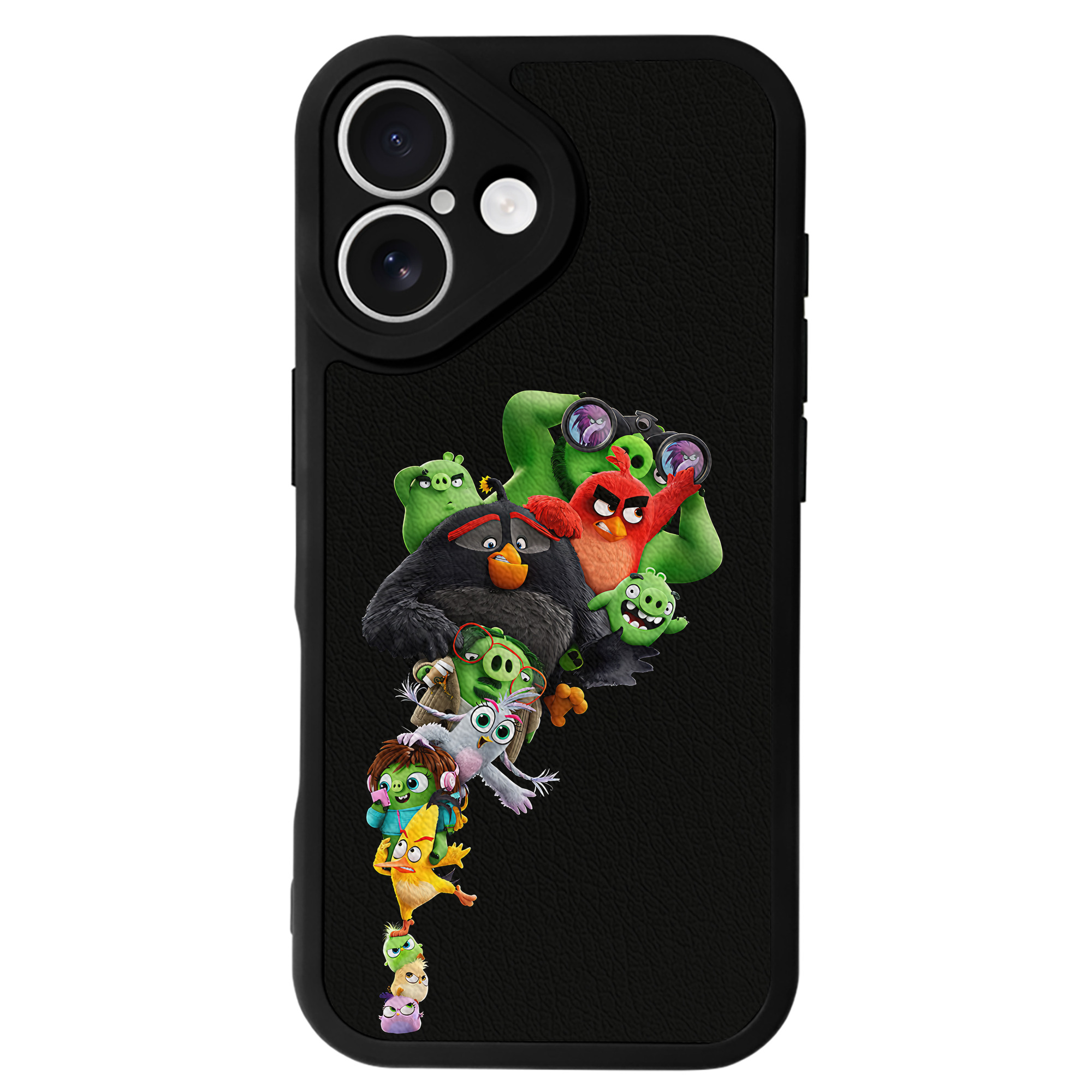 （画像用） Angry Birds アングリーバード 【iPhone 16シリーズ対応】シリコンスマホケース（レザー調） 材質：シリコン